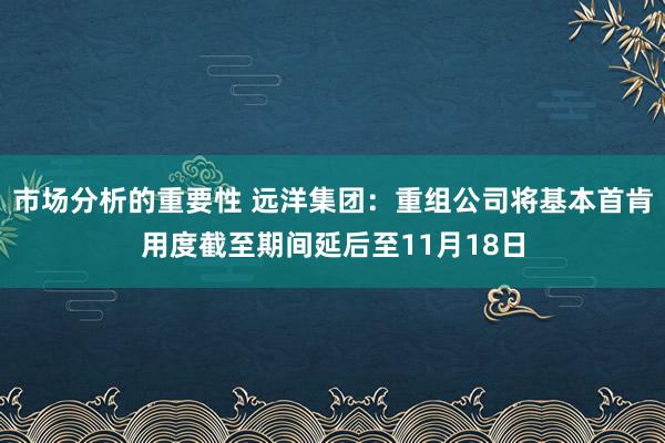 市场分析的重要性 远洋集团：重组公司将基本首肯用度截至期间延后至11月18日