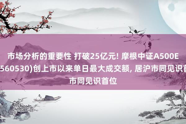 市场分析的重要性 打破25亿元! 摩根中证A500ETF(560530)创上市以来单日最大成交额, 居沪市同见识首位