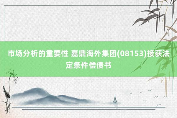 市场分析的重要性 嘉鼎海外集团(08153)接获法定条件偿债书