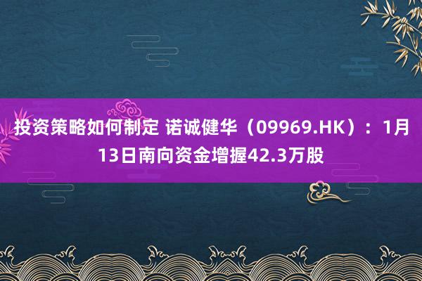 投资策略如何制定 诺诚健华（09969.HK）：1月13日南向资金增握42.3万股