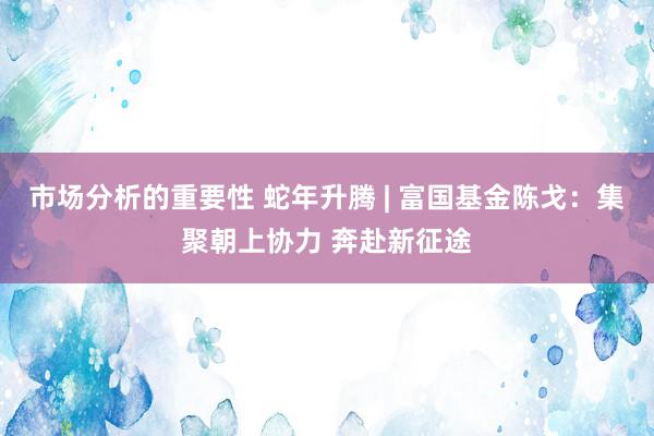 市场分析的重要性 蛇年升腾 | 富国基金陈戈：集聚朝上协力 奔赴新征途