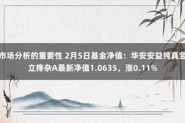 市场分析的重要性 2月5日基金净值：华安安益纯真竖立搀杂A最新净值1.0635，涨0.11%